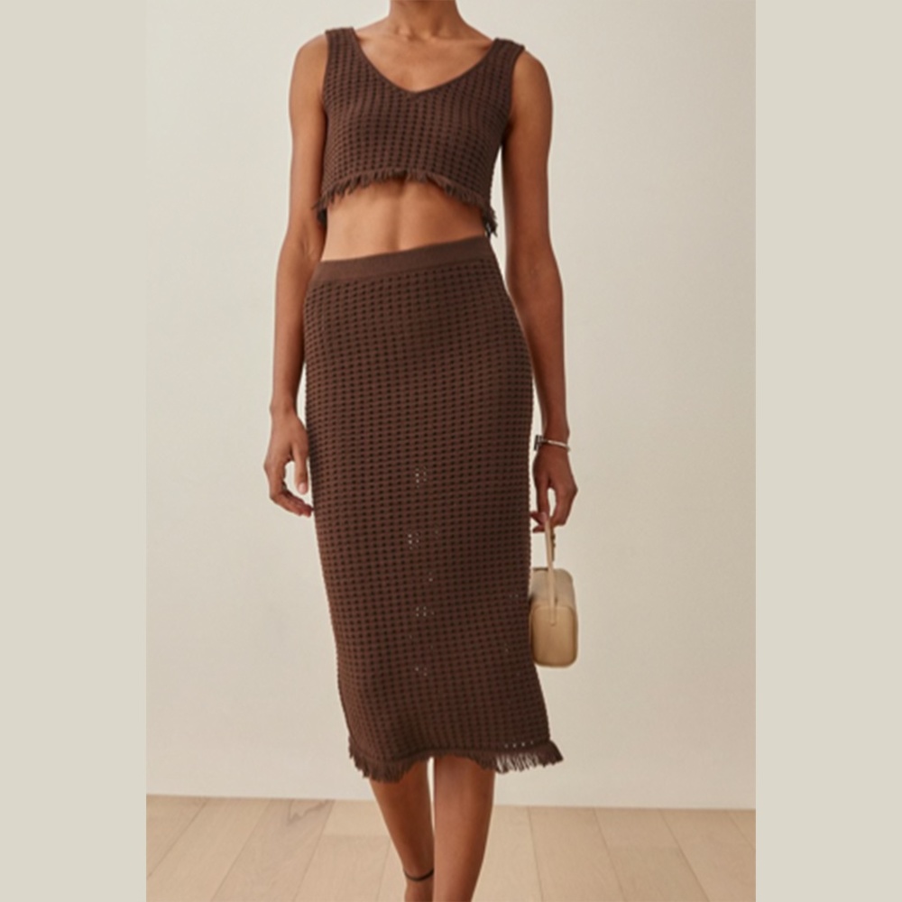 Reformation Lieta 2 Piece Open knit dress S - NWT